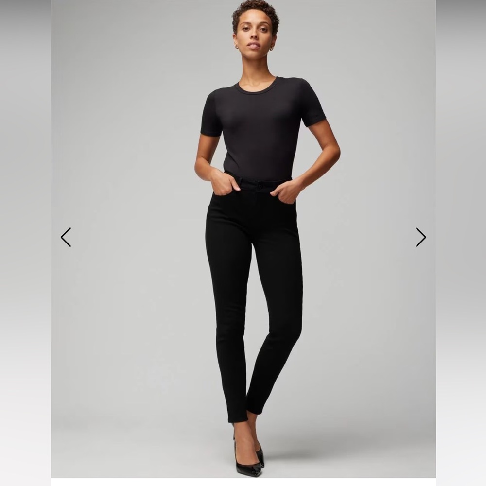 NWT WHBM high rise skinny black jeans 6R